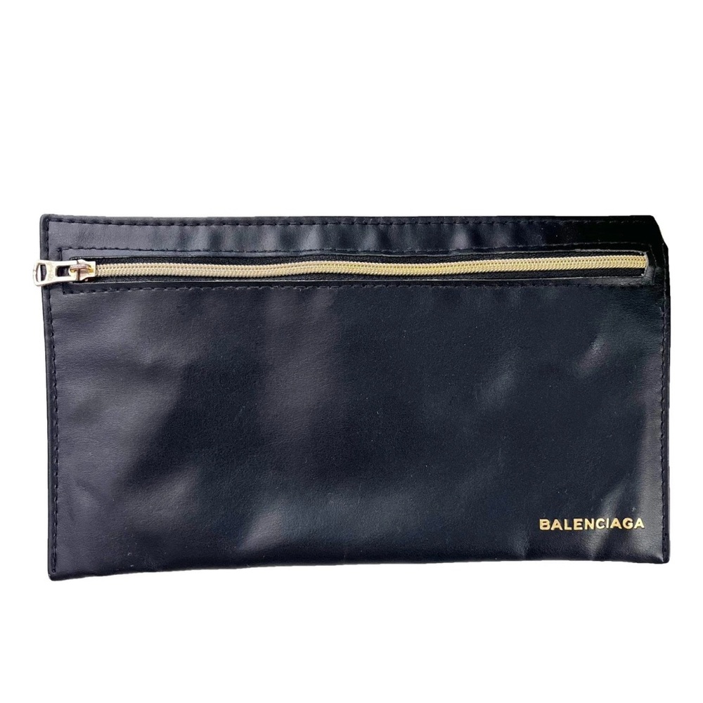BALENCIAGA
Navy Small Pouch with Gold Accents